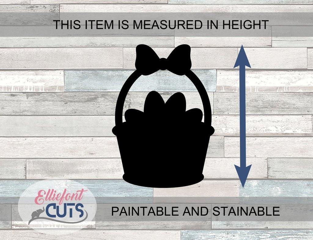 Easter Basket Wood Cutouts - Elliefont Styles