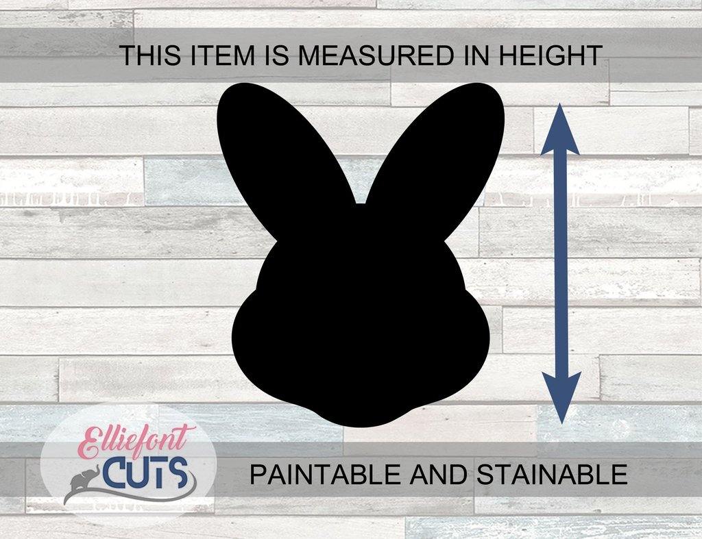 Easter Bunny Head Wood Cutouts - Elliefont Styles