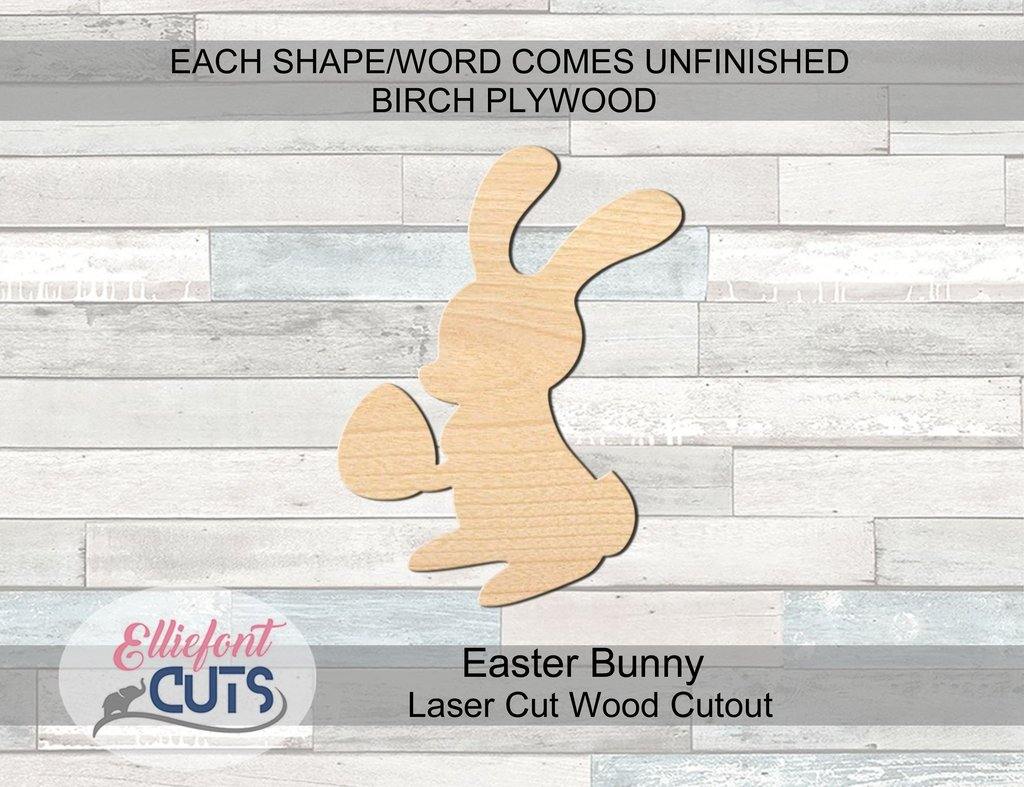 Easter Bunny Wood Cutouts - Elliefont Styles