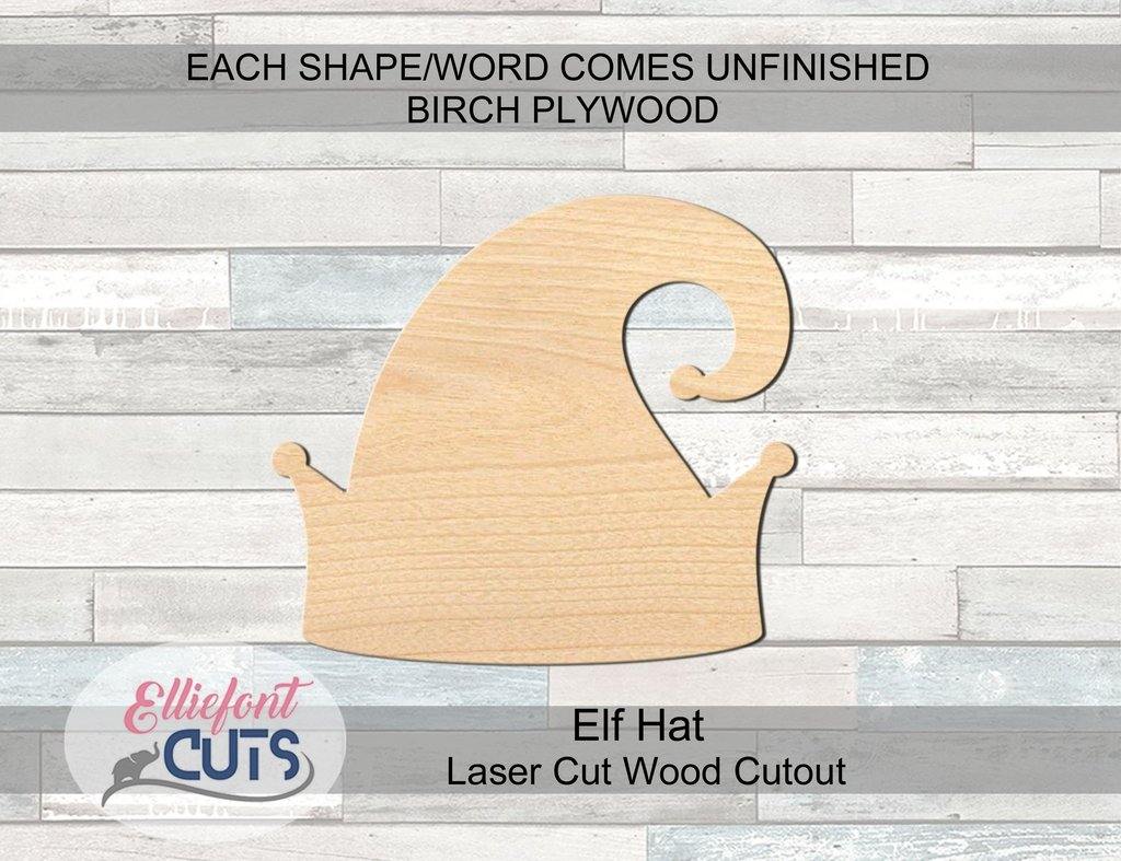 Elf Hat Wood Cutouts - Elliefont Styles