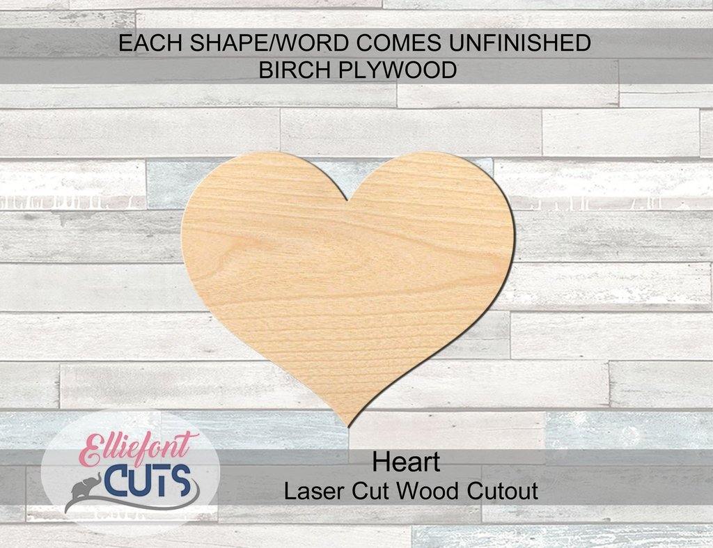 Heart Wood Cutouts - Elliefont Styles