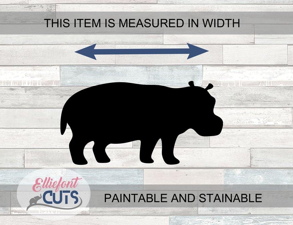 Hippo Wood Cutouts - Elliefont Styles