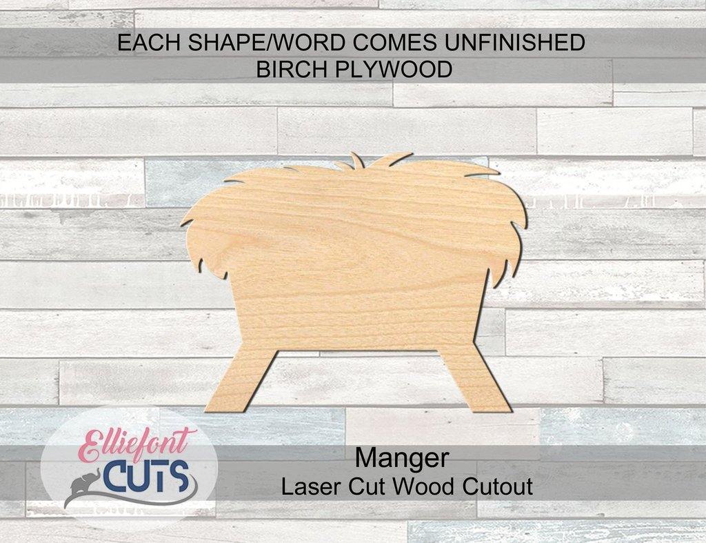 Manger Wood Cutouts - Elliefont Styles