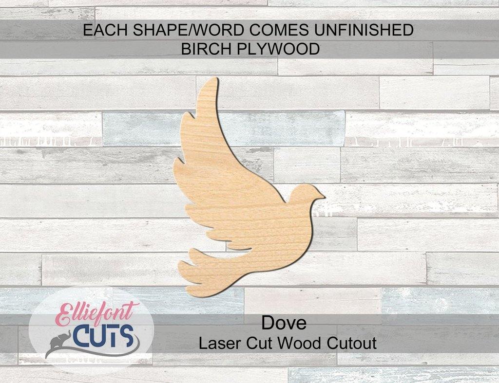 Dove Wood Cutouts - Elliefont Styles