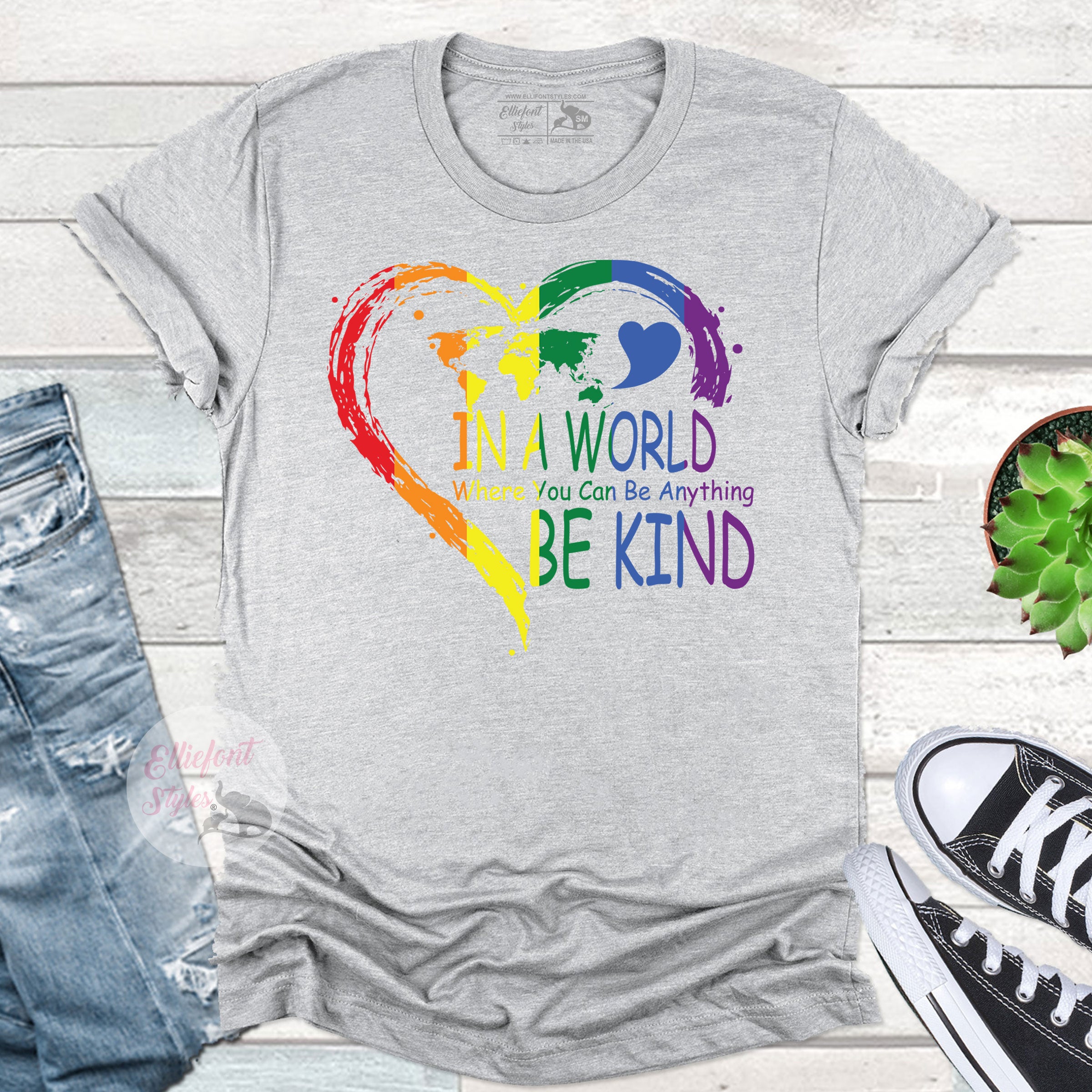 World Be Kind Rainbow LGBT Shirt