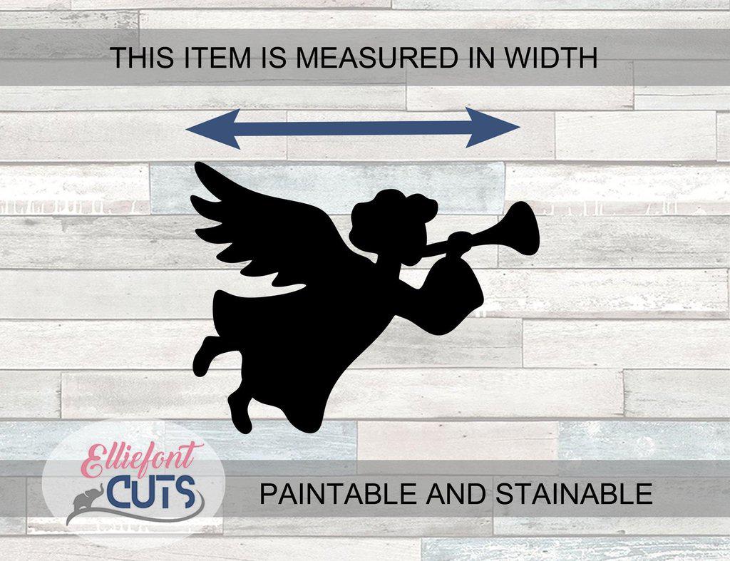 Christmas Angel Wood Cutouts - Elliefont Styles
