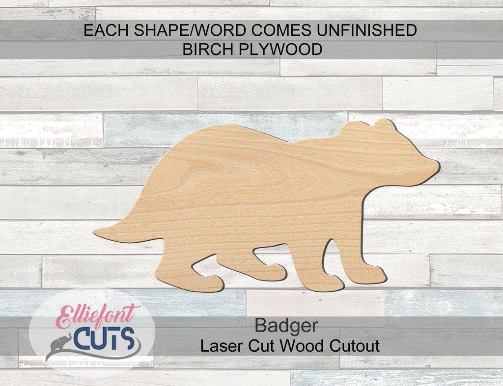 Badger Wood Cutouts - Elliefont Styles