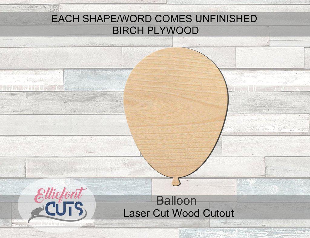 Balloon Wood Cutouts - Elliefont Styles