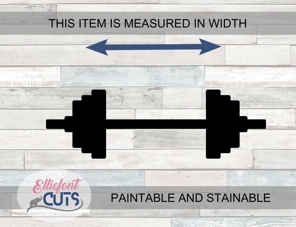 Barbell Wood Cutouts - Elliefont Styles
