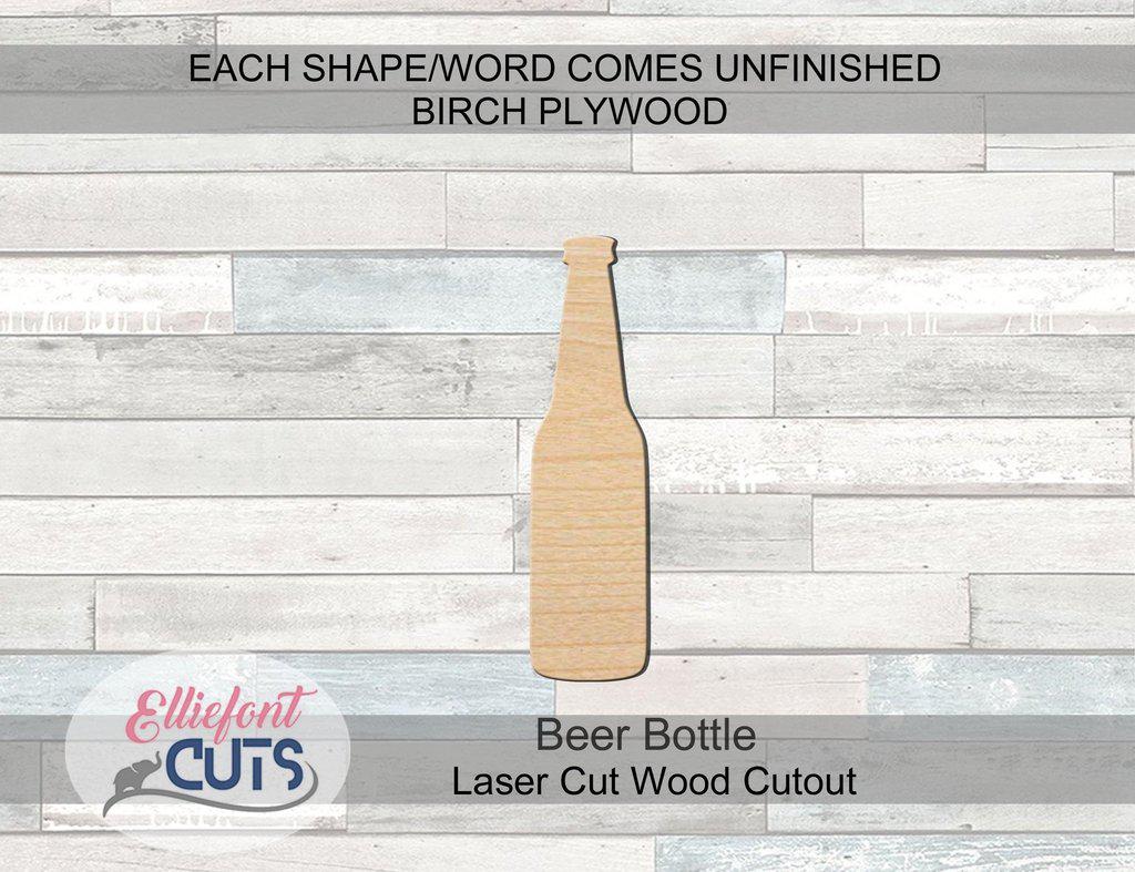 Beer Bottle Wood Cutouts - Elliefont Styles
