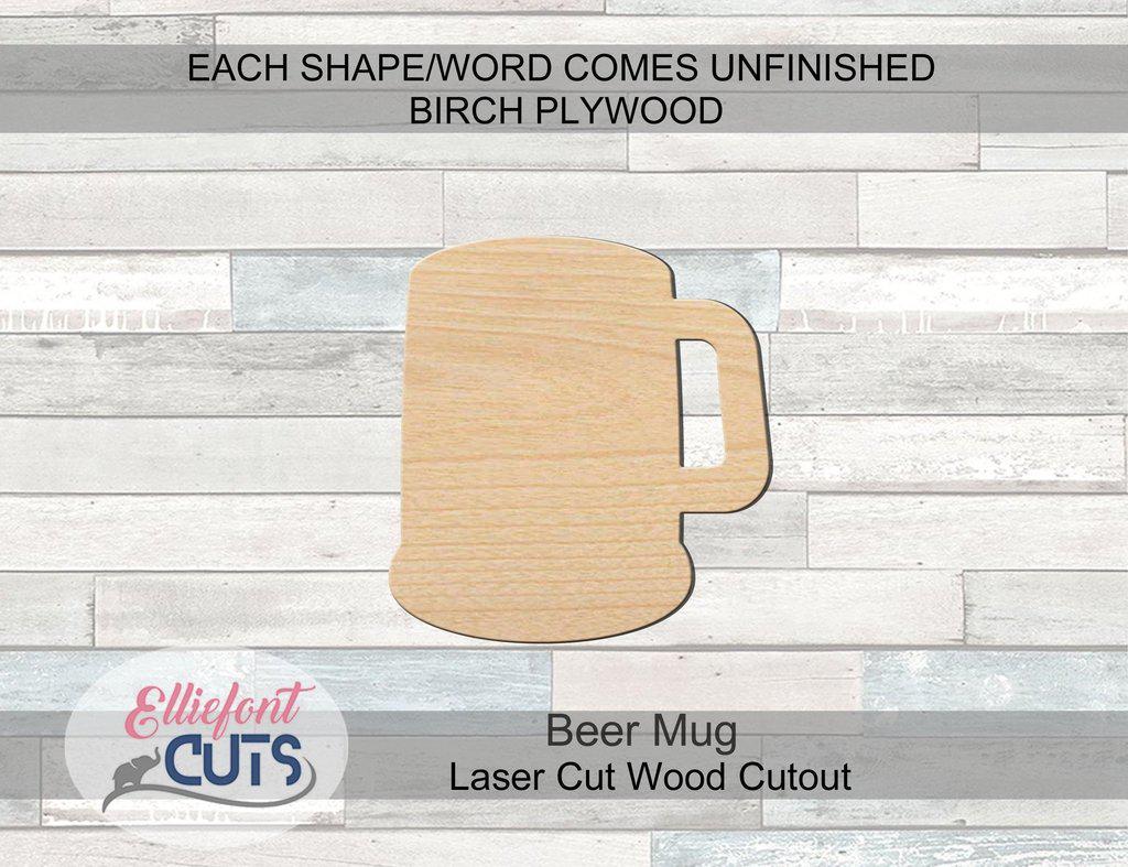 Beer Mug Wood Cutouts - Elliefont Styles