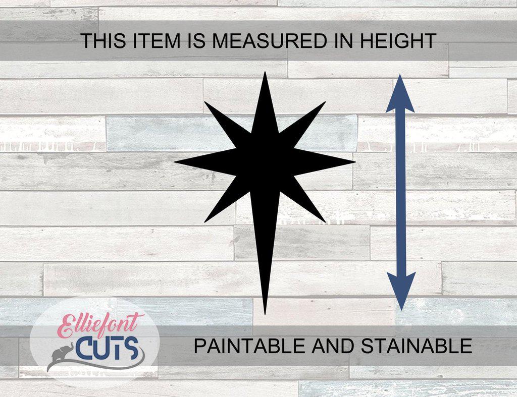 Bethlehem Star Wood Cutouts - Elliefont Styles