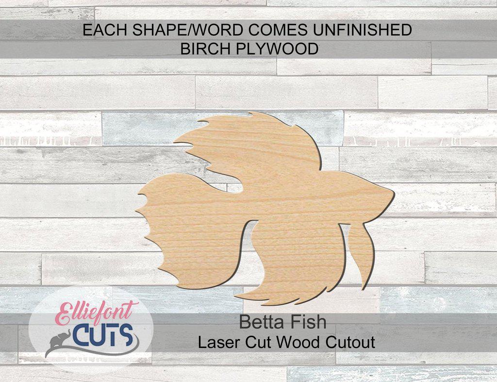 Betta Fish Wood Cutouts - Elliefont Styles
