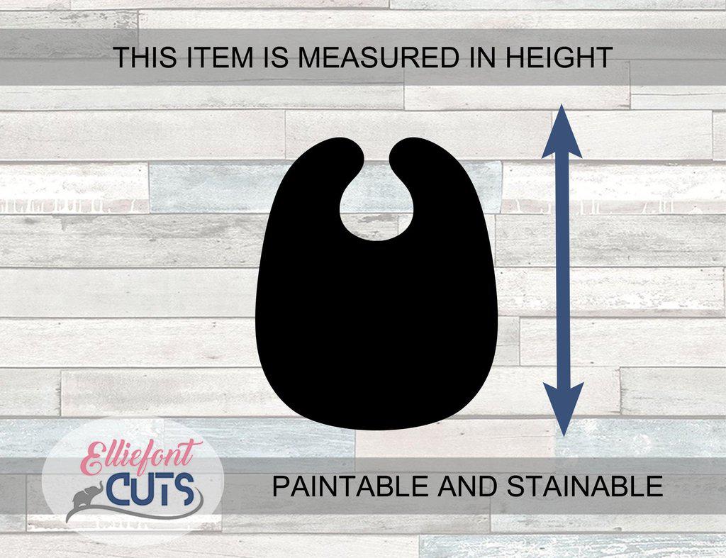Bib Wood Cutouts - Elliefont Styles
