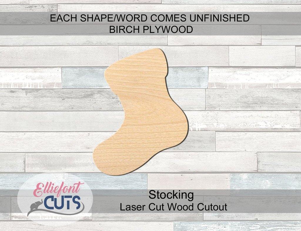 Stocking Wood Cutouts - Elliefont Styles