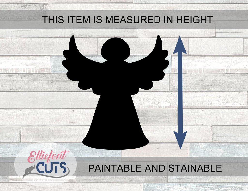 Christmas Tree Angel Wood Cutouts - Elliefont Styles