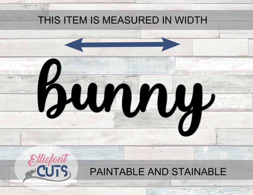 Bunny Wood Words - Elliefont Styles