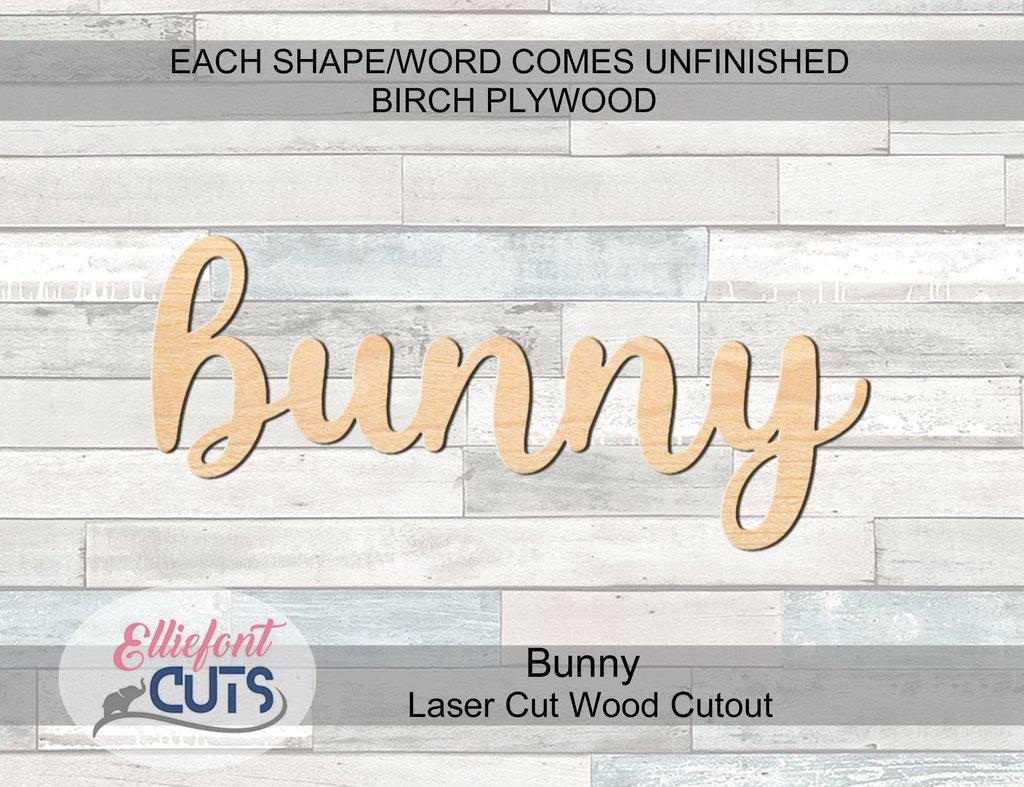 Bunny Wood Words - Elliefont Styles