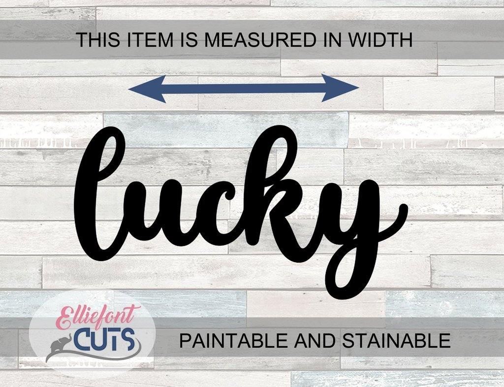 Lucky Wood Words - Elliefont Styles