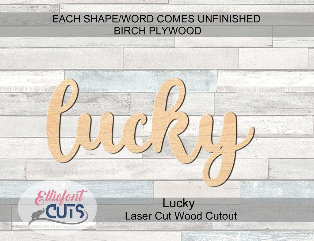 Lucky Wood Words - Elliefont Styles