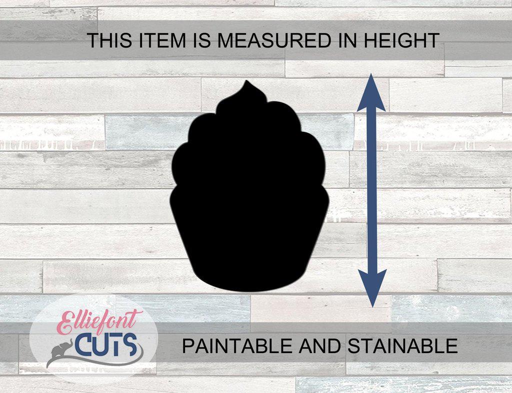 Cupcake Wood Cutouts - Elliefont Styles
