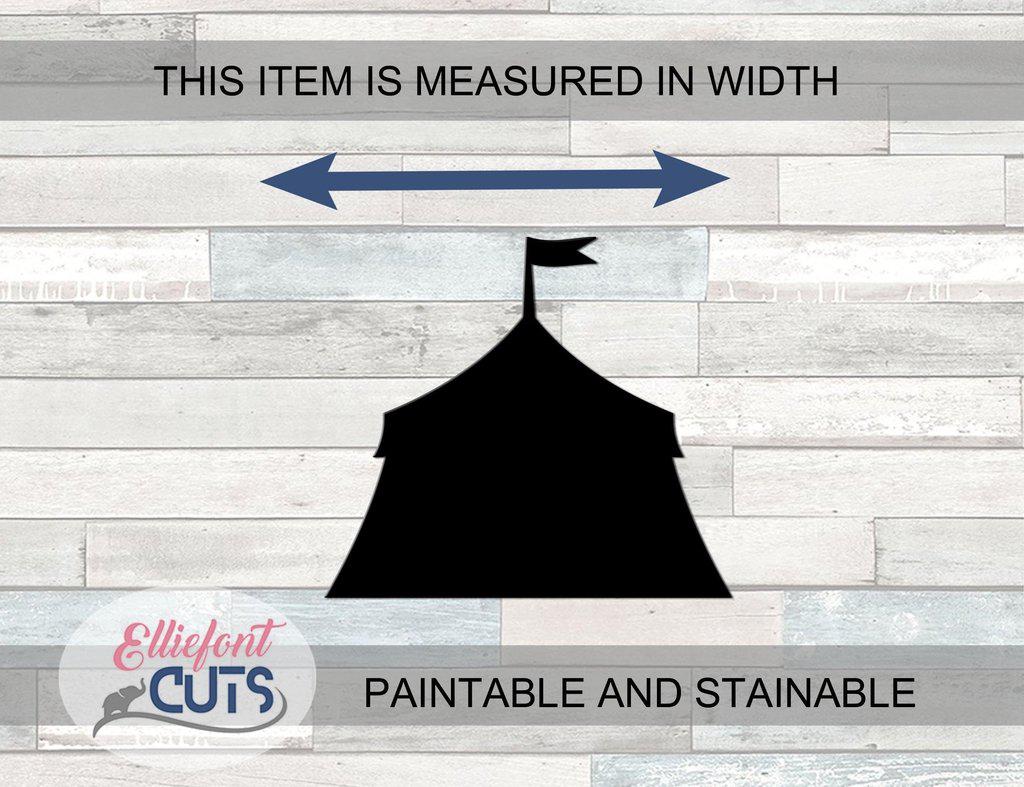 Circus Tent Wood Cutouts - Elliefont Styles