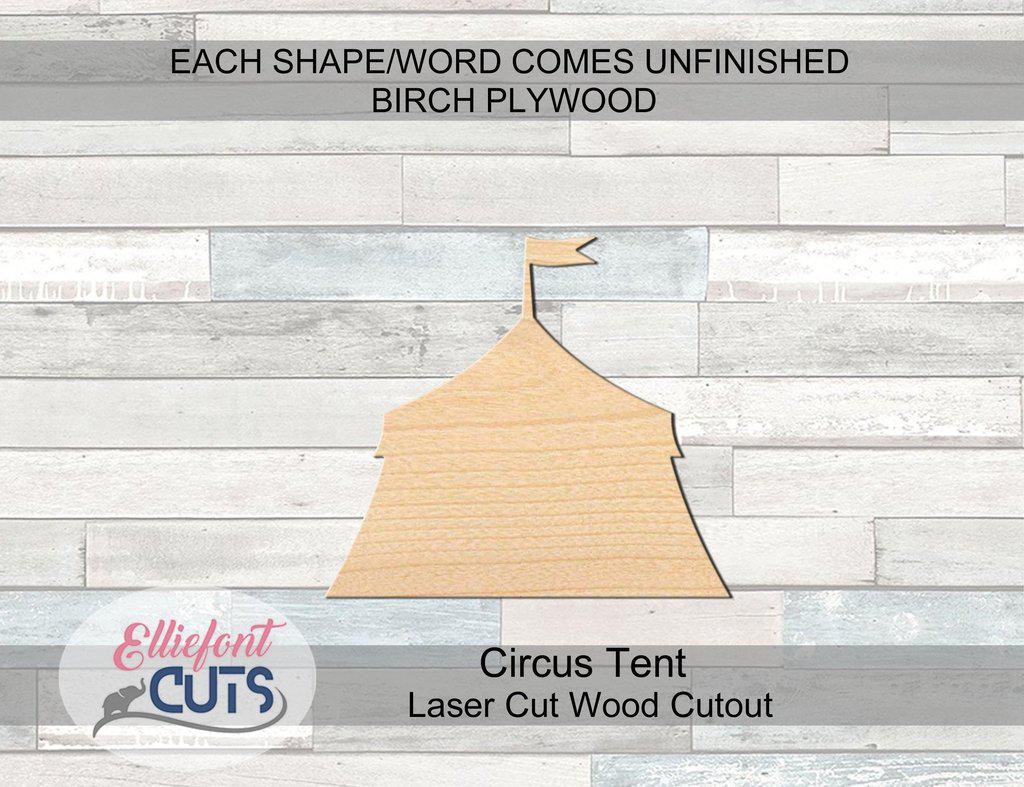 Circus Tent Wood Cutouts - Elliefont Styles