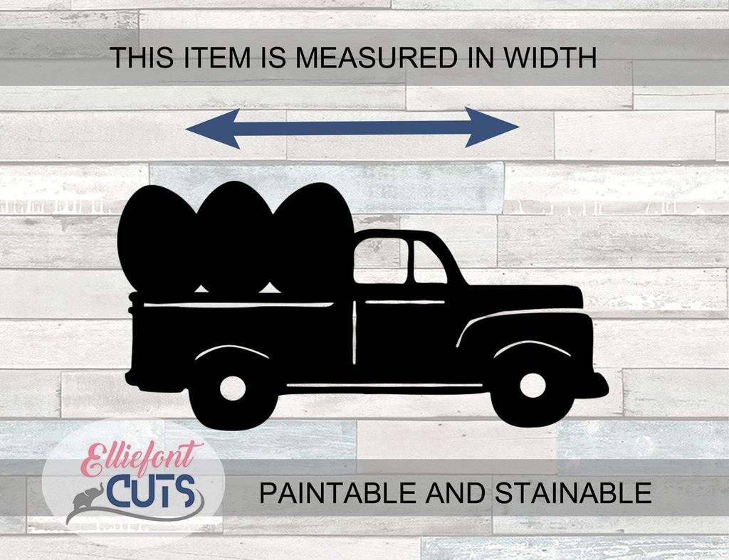 Easter Truck Wood Cutouts - Elliefont Styles