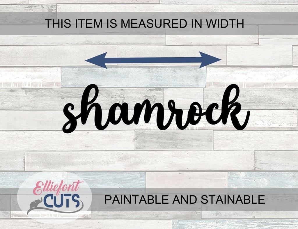 Shamrock Wood Words - Elliefont Styles