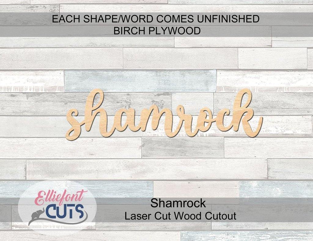 Shamrock Wood Words - Elliefont Styles