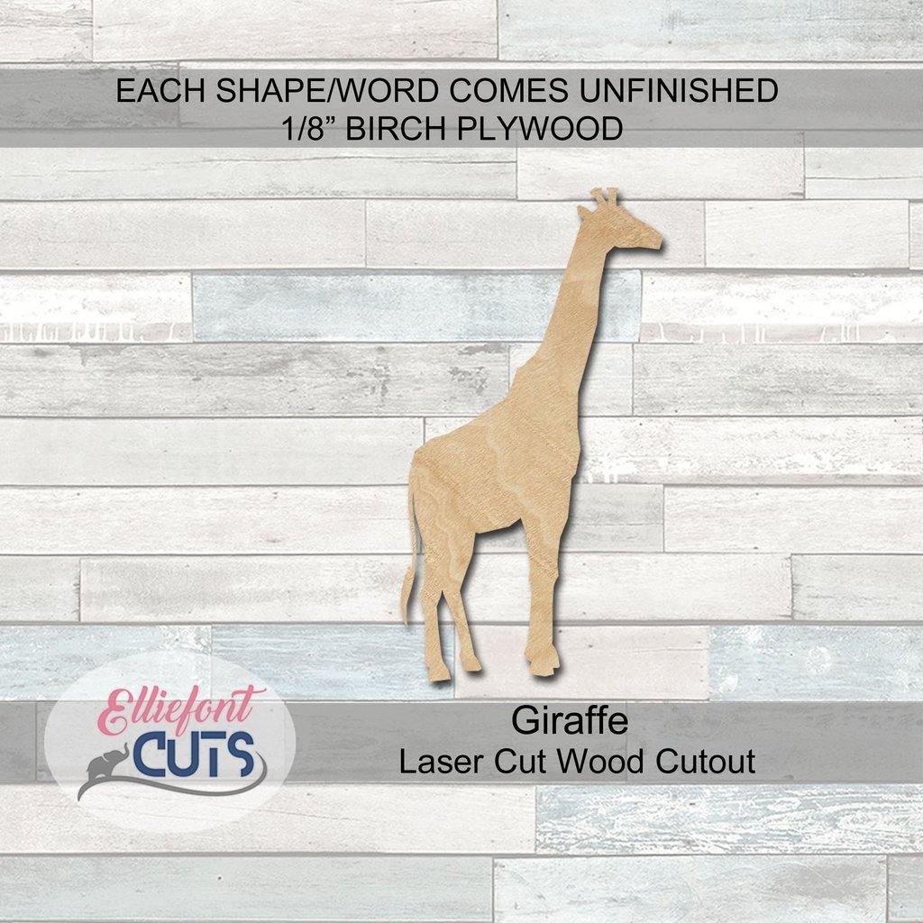 Giraffe Wood Cutouts - Elliefont Styles