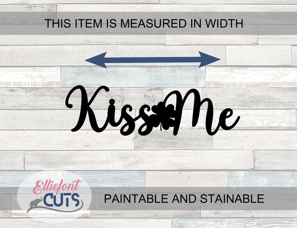 Kiss Me Wood Words - Elliefont Styles