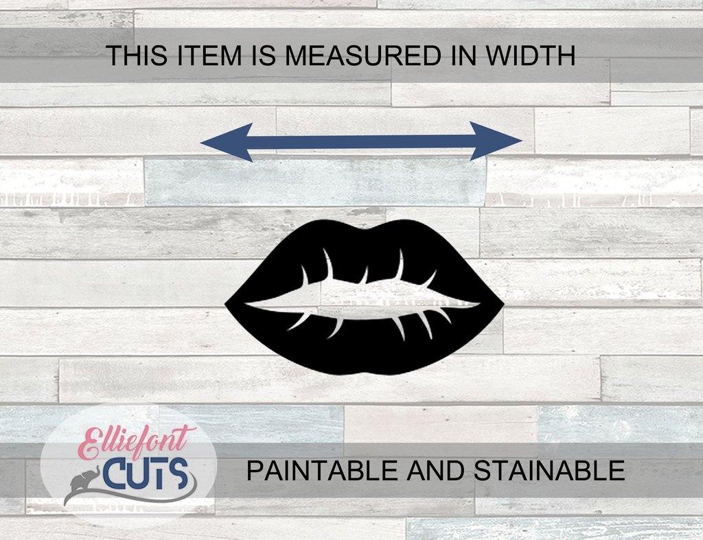 Lips Wood Cutouts - Elliefont Styles