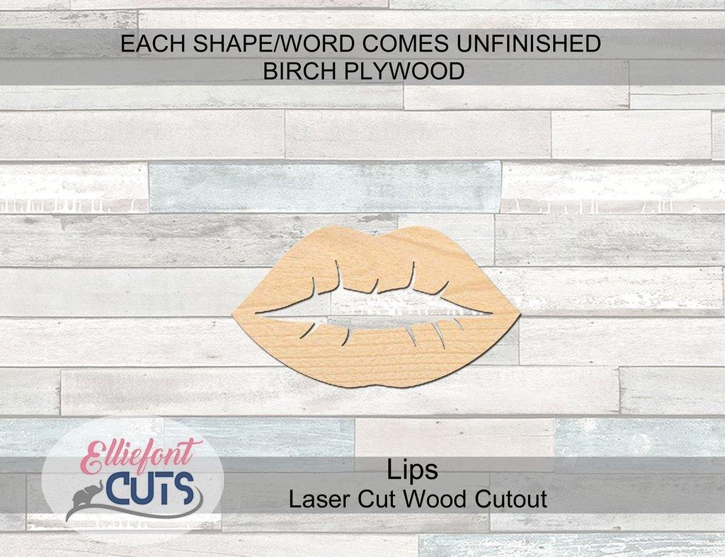 Lips Wood Cutouts - Elliefont Styles