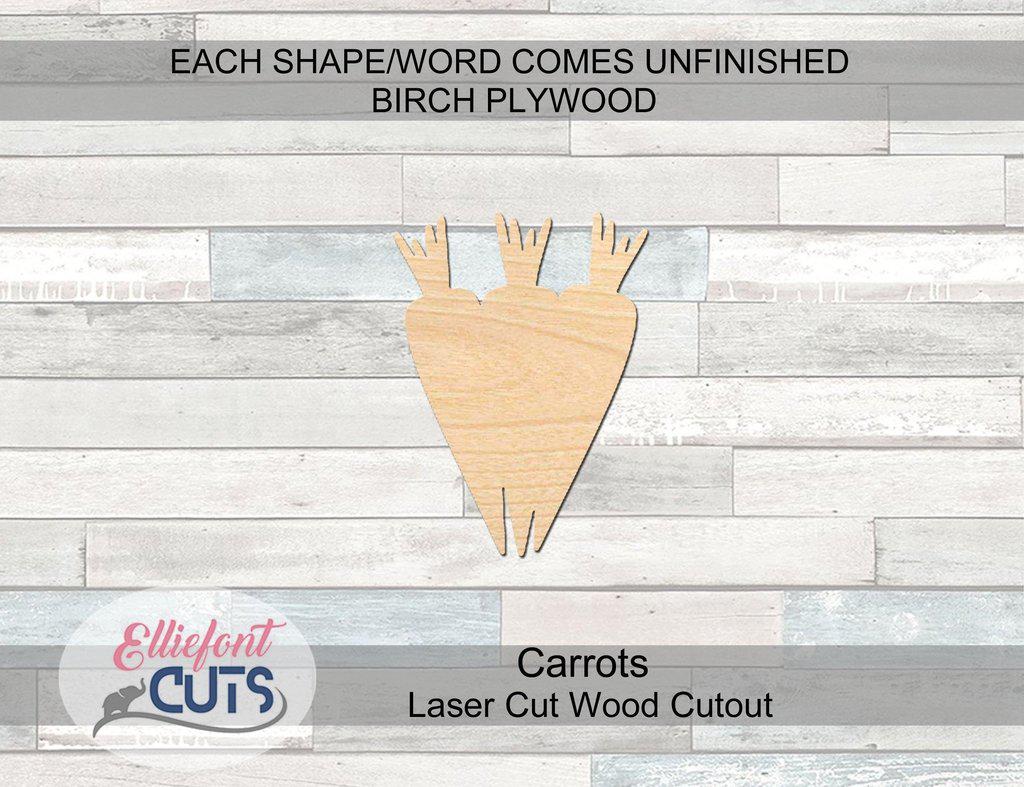 Carrots Wood Cutouts - Elliefont Styles