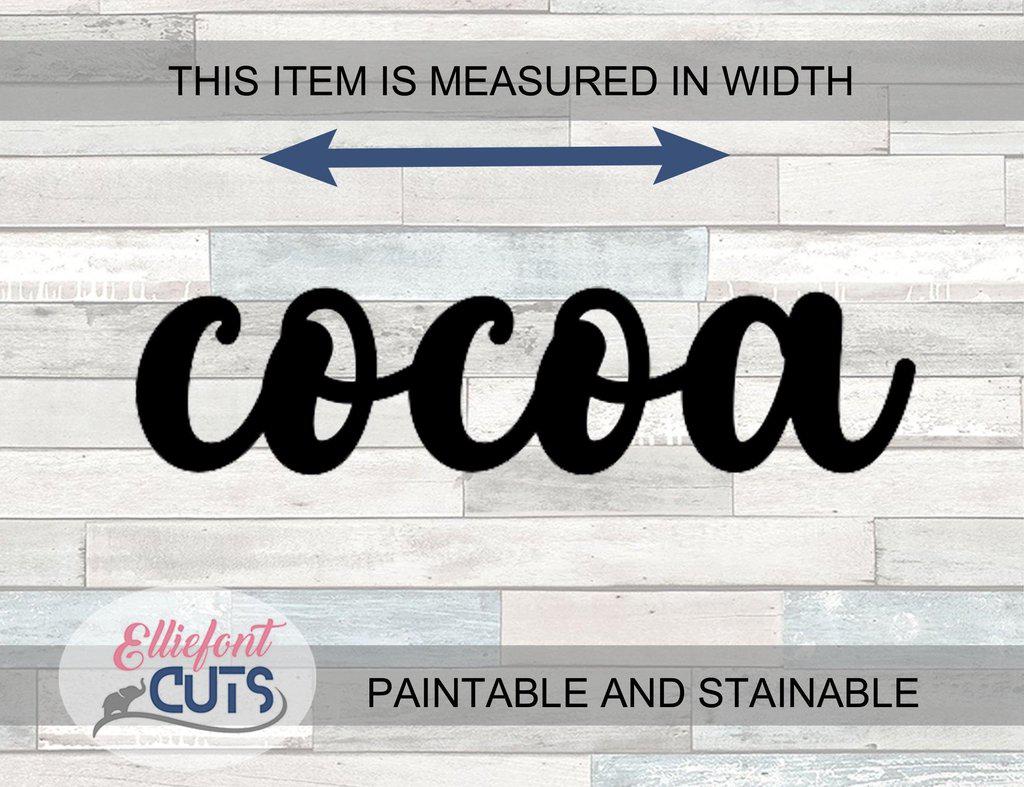 Cocoa Wood Words - Elliefont Styles