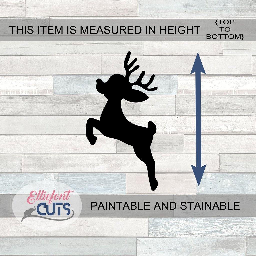 Reindeer Wood Cutouts - Elliefont Styles