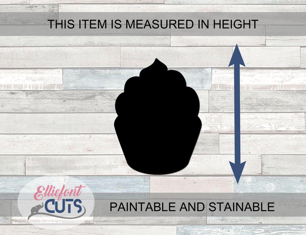 Cupcake Wood Cutouts - Elliefont Styles