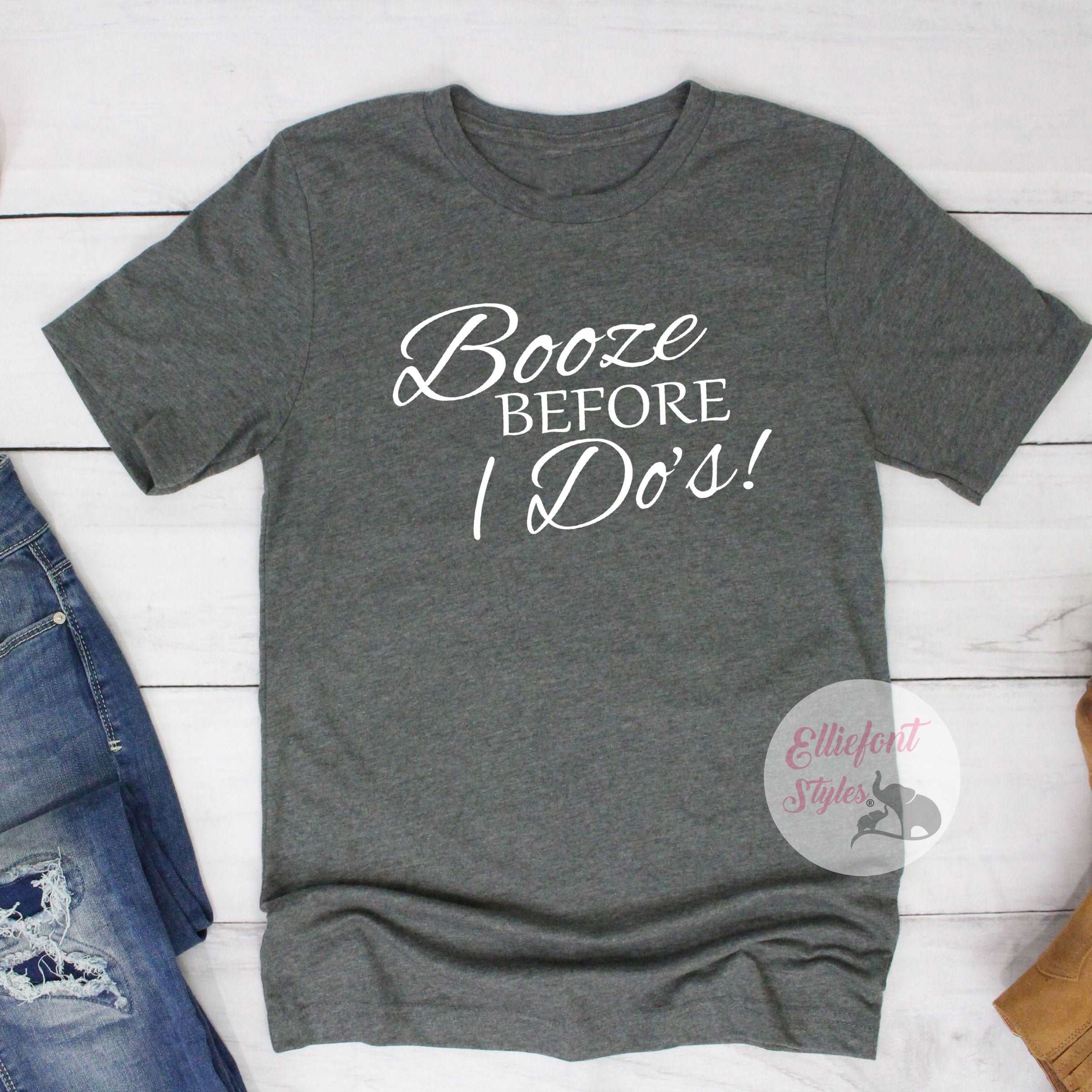 Booze Before I Do's Bachelorette Party Shirts