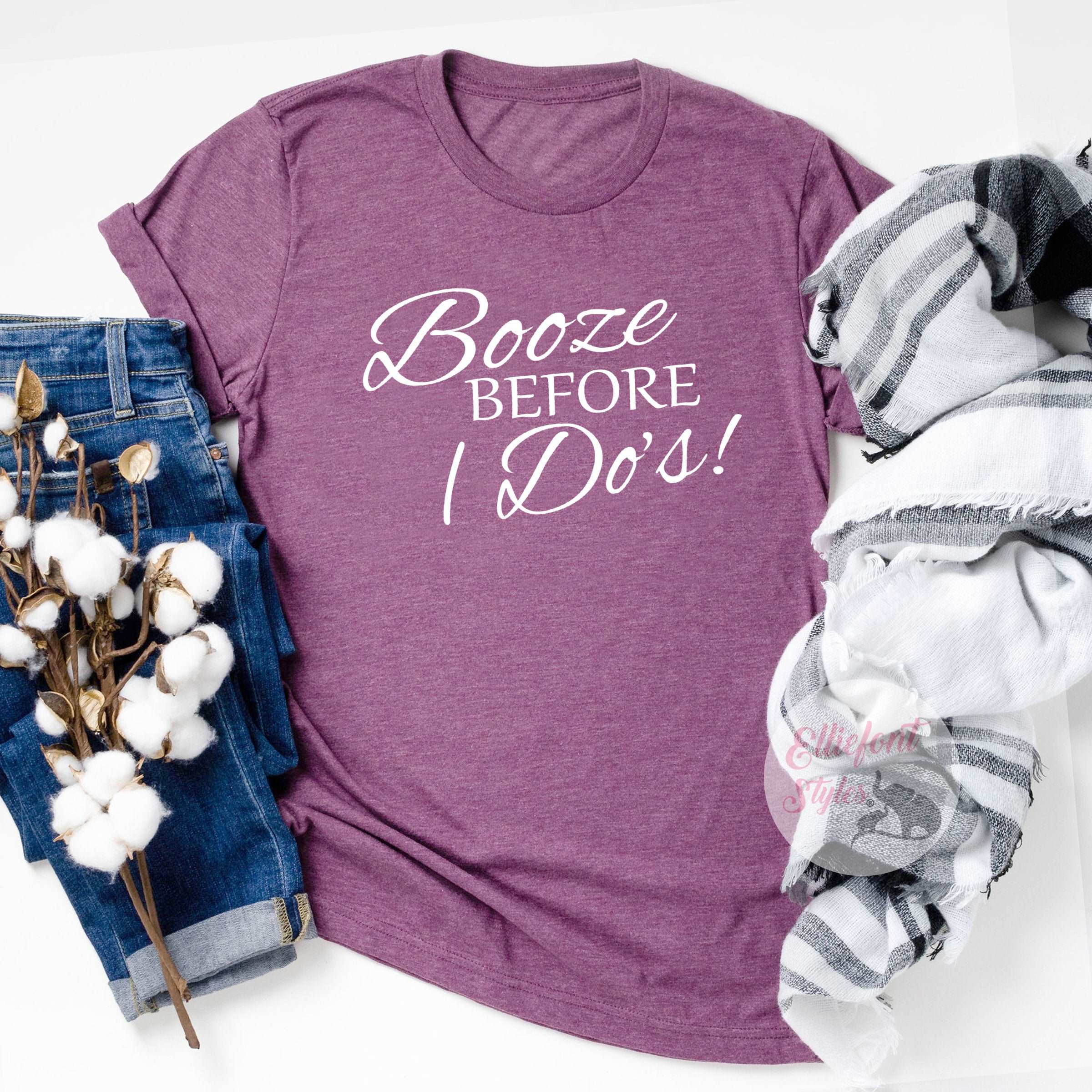 Booze Before I Do's Bachelorette Party Shirts