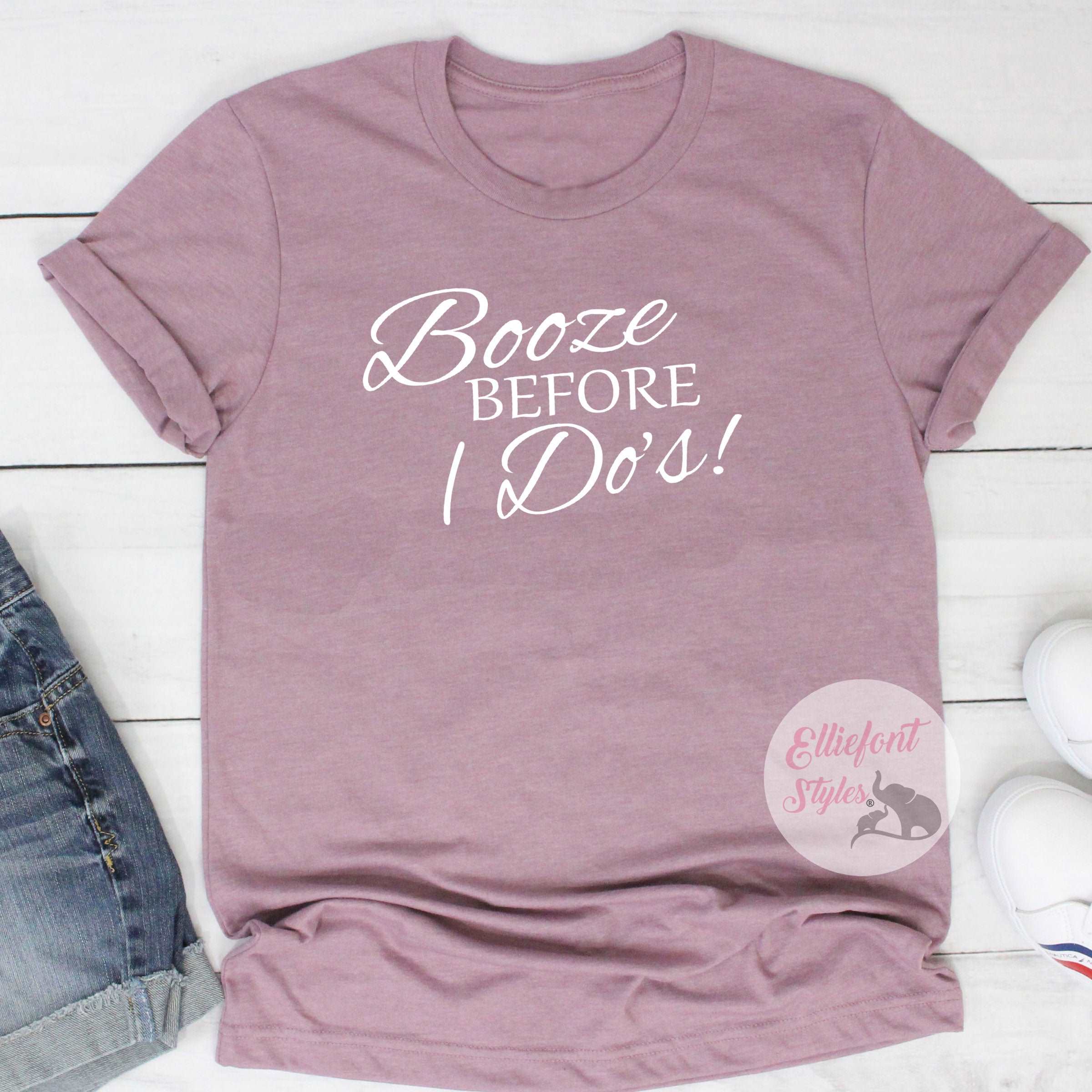 Booze Before I Do's Bachelorette Party Shirts
