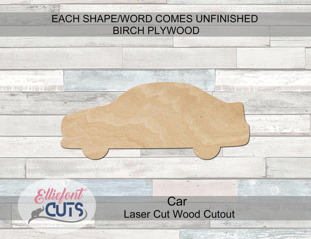 Car Wood Cutouts - Elliefont Styles