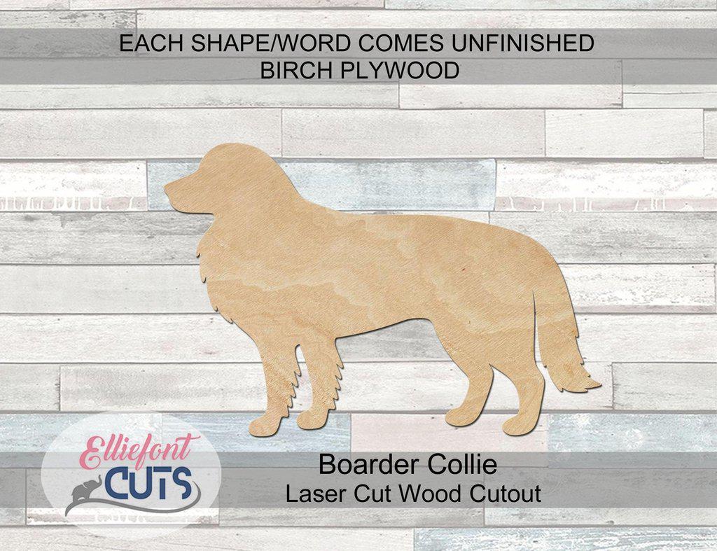 Border Collie Wood Cutouts - Elliefont Styles