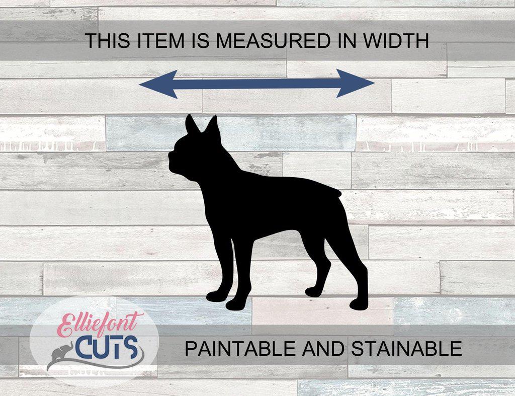 Boston Terrier Wood Cutouts - Elliefont Styles