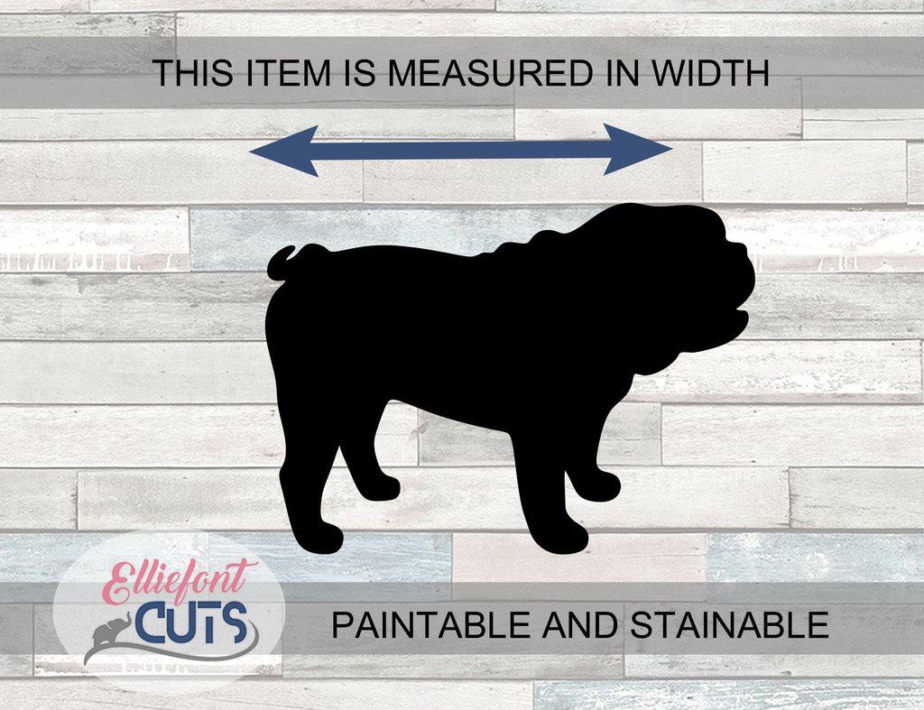 Bulldog Wood Cutouts - Elliefont Styles