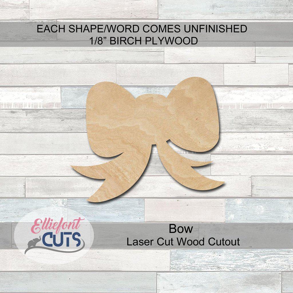 Bow Wood Cutouts - Elliefont Styles