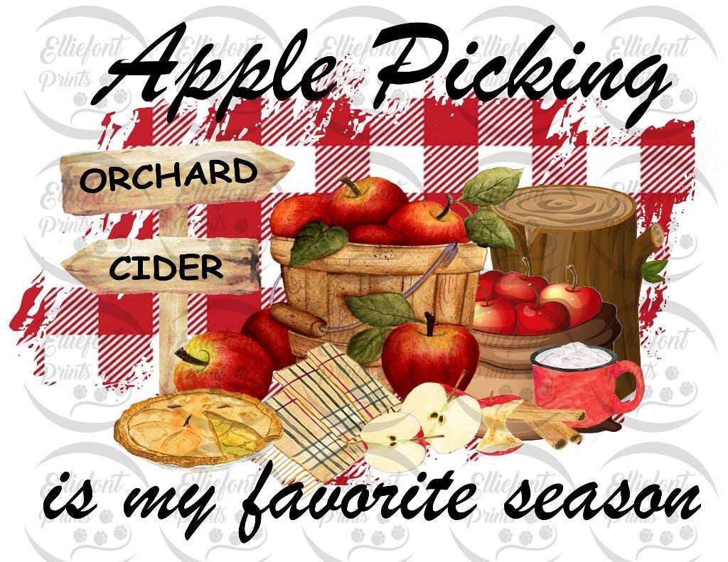 apple picking sublimation png