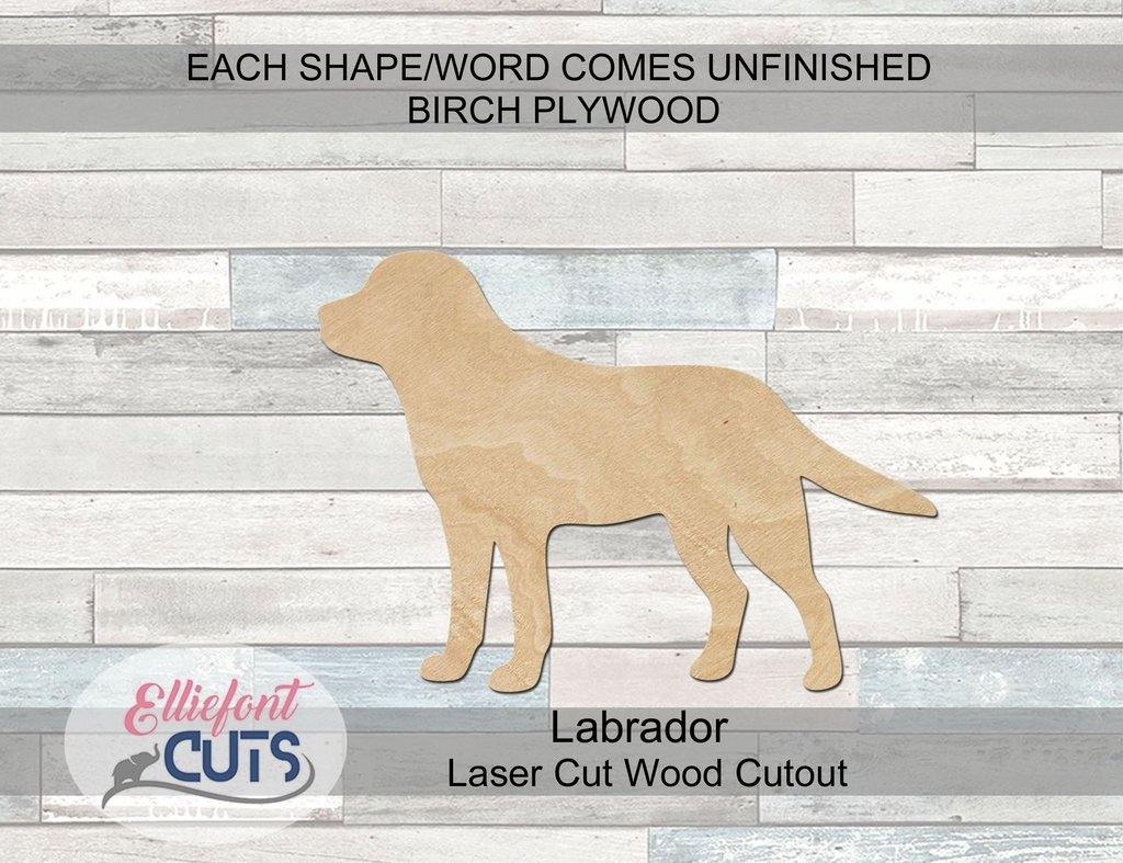 Labrador Wood Cutouts - Elliefont Styles