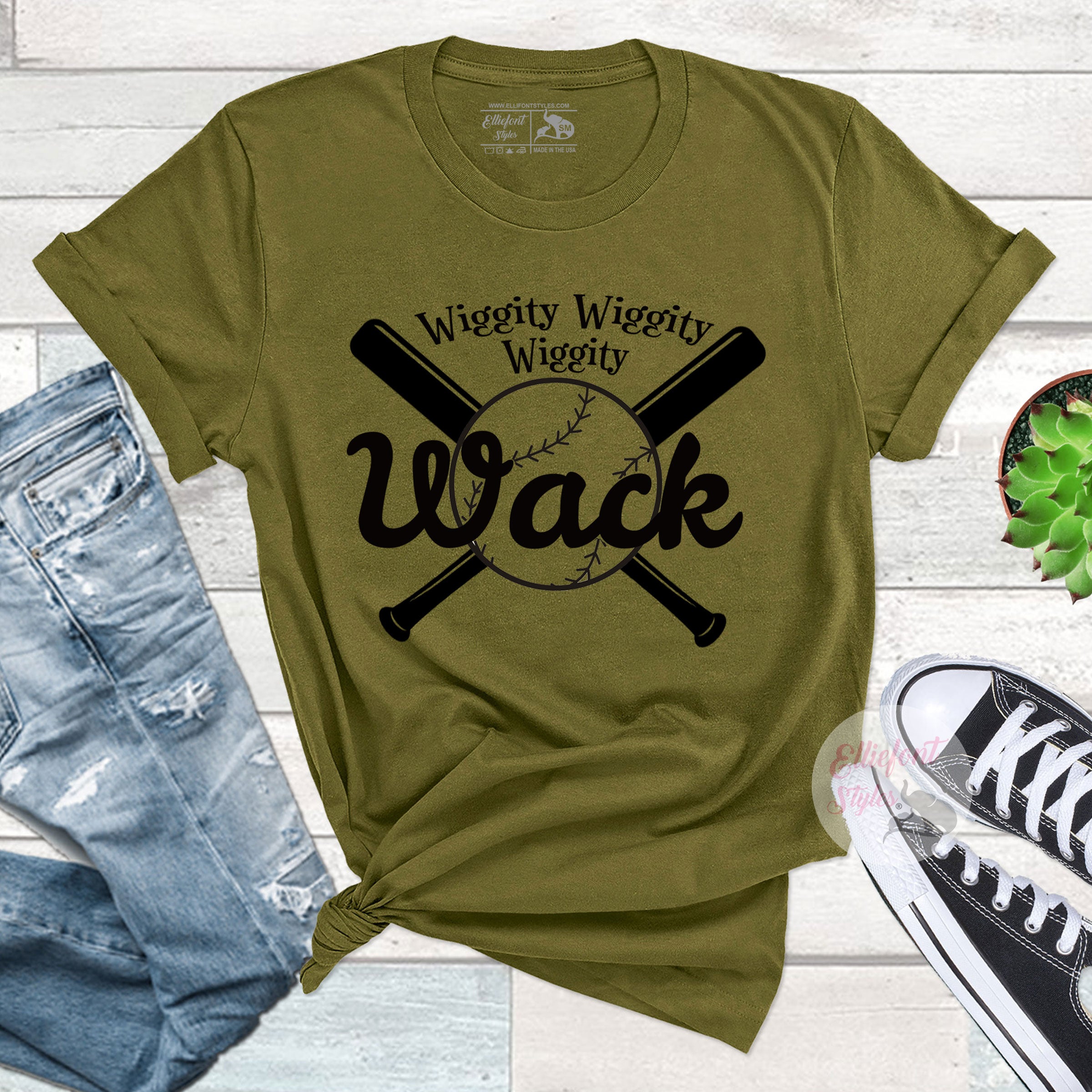 Wiggity Wiggity Wiggity Wack Baseball Softball Tee Shirt