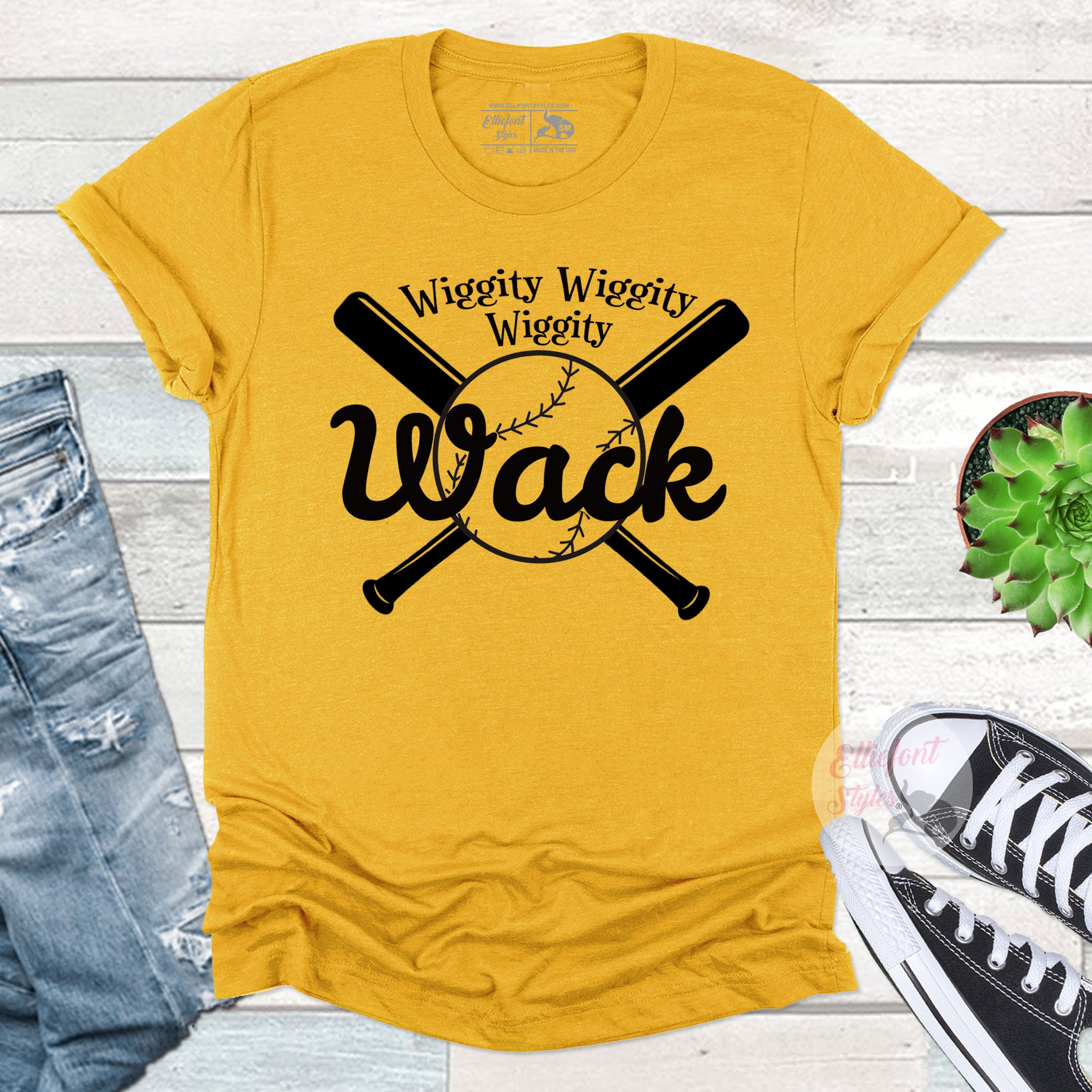 Wiggity Wiggity Wiggity Wack Baseball Softball Tee Shirt